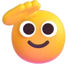 Saluting Face emoji on Microsoft