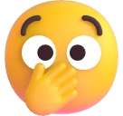 Face With Open Eyes And Hand Over Mouth emoji on Microsoft
