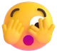 Face With Peeking Eye emoji, Microsoft design