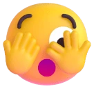Face With Peeking Eye emoji on Microsoft