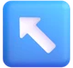 Up-left Arrow emoji, Microsoft design