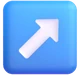 Up-right Arrow emoji, Microsoft design