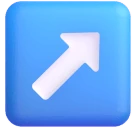 Up-right Arrow emoji on Microsoft