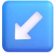 Down-left Arrow emoji, Microsoft design