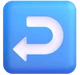 Right Arrow Curving Left emoji, Microsoft design