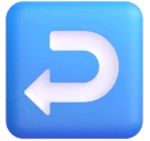 Right Arrow Curving Left emoji on Microsoft