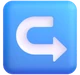 Left Arrow Curving Right emoji, Microsoft design