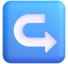 Left Arrow Curving Right emoji on Microsoft