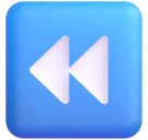 Fast Reverse Button emoji, Microsoft design