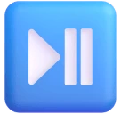 Play Or Pause Button emoji on Microsoft