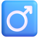 Male Sign emoji, Microsoft design