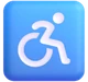 Wheelchair Symbol emoji, Microsoft design