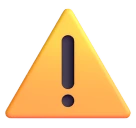 Warning emoji on Microsoft