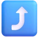 Right Arrow Curving Up emoji, Microsoft design