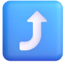Right Arrow Curving Up emoji on Microsoft