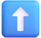 Up Arrow emoji, Microsoft design