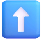 Up Arrow emoji on Microsoft