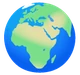 Globe Showing Europe-Africa emoji, Samsung design