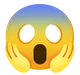 Face Screaming in Fear emoji, Samsung design