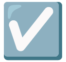 Check Box With Check emoji, Samsung design