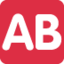 Download AB Button (blood Type) emoji, Twitter / X style