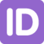 Download Id Button emoji, Twitter / X style