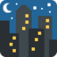 Night with Stars emoji, Twitter / X design