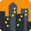 Cityscape at Dusk emoji, Twitter / X design