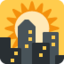 Sunset emoji, Twitter / X design