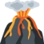 Volcano emoji, Twitter / X design