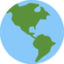 Download Globe Showing Americas emoji, Twitter / X style
