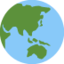 Download Globe Showing Asia-Australia emoji, Twitter / X style
