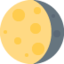 Waning Gibbous Moon emoji, Twitter / X design