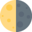 Last Quarter Moon emoji, Twitter / X design