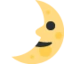 First Quarter Moon Face emoji on Discord