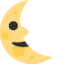 Last Quarter Moon Face emoji on Discord