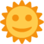 Sun with Face emoji, Twitter / X design
