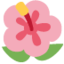 Hibiscus emoji, Twitter / X design