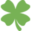 Four Leaf Clover emoji, Twitter / X design