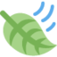 Download Leaf Fluttering in Wind emoji, Twitter / X style