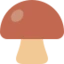 Brown Mushroom emoji, Twitter / X design