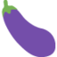 Eggplant emoji, Twitter / X design