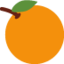 Tangerine emoji, Twitter / X design