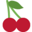 Cherries emoji, Twitter / X design