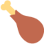 Poultry Leg emoji, Twitter / X design
