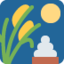 Moon Viewing Ceremony emoji, Twitter / X design