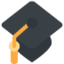 Graduation Cap emoji, Twitter / X design