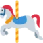 Carousel Horse emoji, Twitter / X design