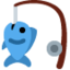 Fishing Pole emoji, Twitter / X design