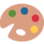 Download Artist Palette emoji, Twitter / X style